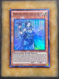 Yugioh Priestess with Eyes of Blue SHVI-EN098 Super Rare 1st Ed NM - Image 1