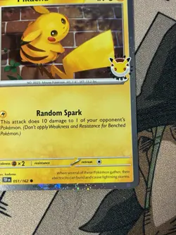 Pikachu Cosmo Holo (Pokemon Day 2026) Stamped TEF 051/162 Pokemon TCG - Image 3
