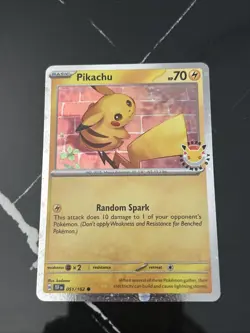 Pokemon TCG Pikachu 051/162 Pokemon Day 2026 Stamped Cosmo Holo - Image 1