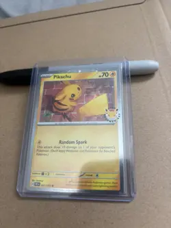 Pokemon TCG Pikachu 051/162 Pokemon Day 2026 Stamped Cosmo Holo - Image 1