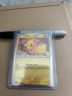 Pokemon TCG Pikachu 051/162 Pokemon Day 2026 Stamped Cosmo Holo - Image 4