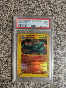 PSA 9 Machamp 16/165 Reverse Holo 2002 Pokemon Expedition - Image 1