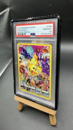 Pokemon TCG Pikachu Holo Full Art Secret Rare Card 160/159 Crown Zenith PSA 10 - Image 2