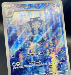 Poliwhirl 176/165 Scarlet & Violet 151 Illustration Rare Holo Pokemon Card NM/M - Image 3