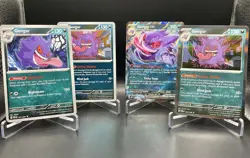4x Gengar Lot #2 - Multi Era Unique Art Collector's Lot of Pokemon Cards NM/M - Image 1