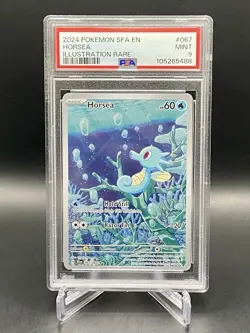 PSA 9 Horsea 067/064 Shrouded Fable Illustration Rare Full Art Holo Pokemon Card - Image 1