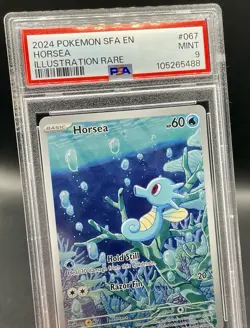 PSA 9 Horsea 067/064 Shrouded Fable Illustration Rare Full Art Holo Pokemon Card - Image 3