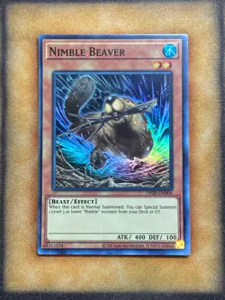 Yugioh Nimble Beaver OP20-EN006 Super Rare NM - Image 1