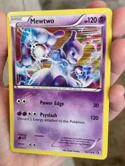 2013 Mewtwo, 53/113, Legendary Treasures – Rare Holo Pokemon Card - NEAR MINT - Image 2