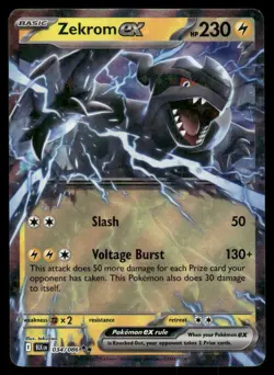 Pokemon Cards Zekrom ex 034/086 Black Bolt Double Rare NM - Image 1