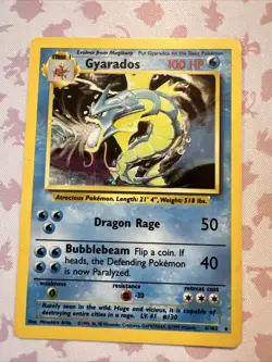 Pokemon TCG Gyarados Base Set Holo Card 6/102 Unlimited - MP/HP - Image 1