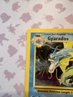 Pokemon TCG Gyarados Base Set Holo Card 6/102 Unlimited - MP/HP - Image 4