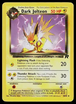 Pokemon Card Team Rocket Dark Jolteon 38/82 Uncommon - Image 1