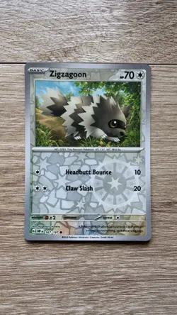Pokemon Zigzagoon 167/197 - SV03: Obsidian Flames Common Reverse Holo Card NM - Image 1