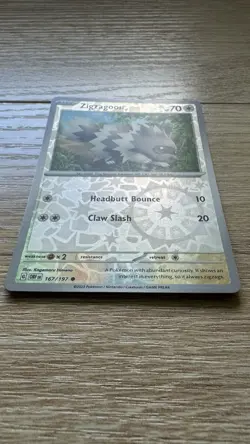 Pokemon Zigzagoon 167/197 - SV03: Obsidian Flames Common Reverse Holo Card NM - Image 2