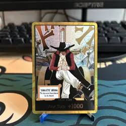 Don!! Card Gold Azure Seas Seven OP- 14 One Piece TCG Hawk-Eye Mihawk - Image 1