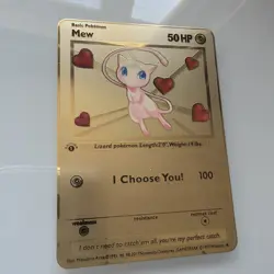 Mew - I choose you ❤ Gold Metal Pokemon Card Fan Art! - Image 1