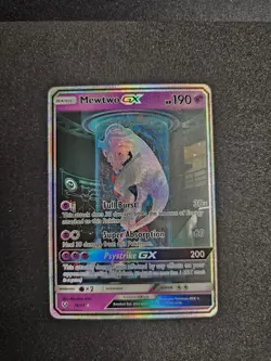 Pokemon Mewtwo GX 78/73 Shining Legends Full Art Holo Shiny Holo Rare GX Card - Image 1