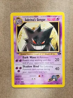 Pokemon Card Gym Challenge Sabrina's Gengar 29/132 Unlimited Rare Tcg Game Play - Image 1