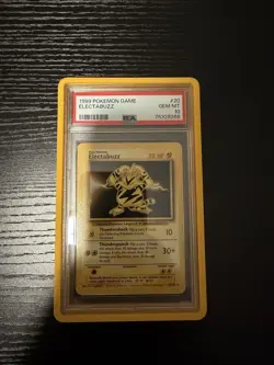 Pokemon Card Electabuzz 20/102 PSA 10 Base Set Wizards Vintage 1999 GEM MINT - Image 1