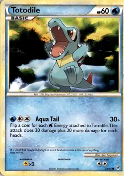 Totodile 74/95 Call of Legends Pokemon Card TCG - Image 1