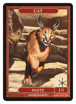 Cat 1/1 Haste Token Artist David Martin MTG Magic Token Firecat Blitz - Image 1