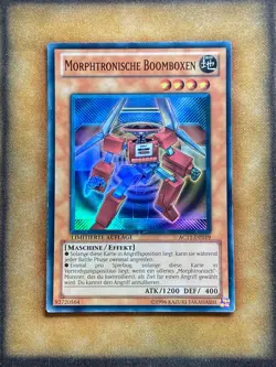 Yugioh Morphtronic Boomboxen AC11-DE019 Super Rare Limited Edition GERMAN LP - Image 1