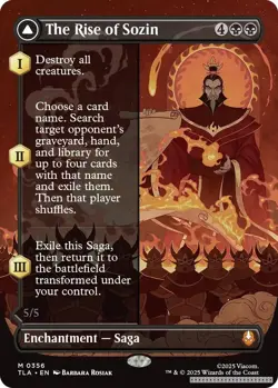 The Rise of Sozin (Borderless) [TLA - 356] - NM [Foil] TCG MTG - Image 1