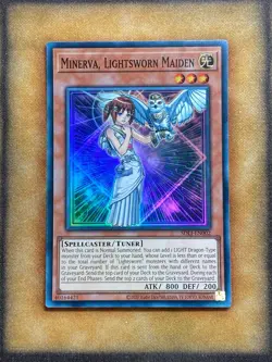 Yugioh Minerva, Lightsworn Maiden SDLI-EN002 Super Rare NM - Image 1