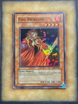 Yugioh Fire Princess LON-E034 Super Rare EURO LP - Image 1