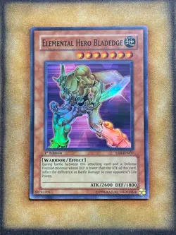 Yugioh Elemental Hero Bladedge EEN-EN007 Super Rare 1st Ed LP - Image 1