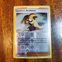 Cynthia's Ambition 138/172 NM Reverse Holo Brilliant Stars Foil Pokemon TCG Card - Image 1