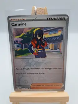 Pokemon Prismatic Evolutions Card Single Carmine Trainer 103 Reverse Holo - Image 1