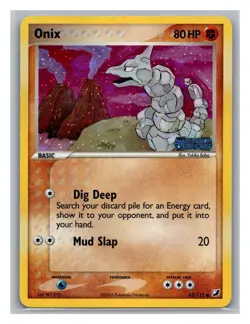 Onix Holo STAMPED #65/115 Unseen Forces Pokemon Trading Card TCG Nintendo 2005 - Image 1