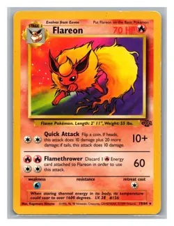 Flareon #03/64Vintage Jungle Pokemon Trading Card TCG WOTC 1999 - Image 1