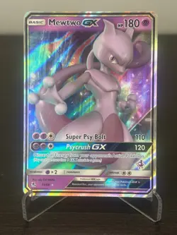 Mewtwo GX 31/68 Hidden Fates Holo Full Art Ultra Rare Pokemon Card Tcg - Image 1
