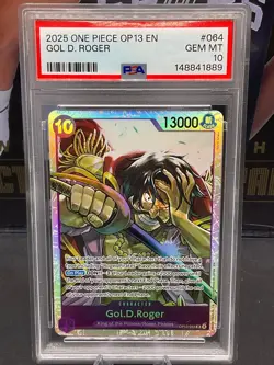 2025 One Piece English OP13-064 Gol D. Roger PSA 10 GEM MINT - Image 1