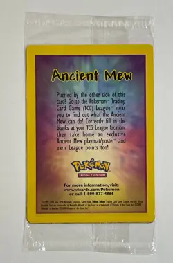 Ancient Mew Pokemon the Movie 2000 Promo Card in sealed Cello Pack WOTC - Image 1