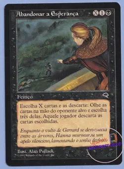 Abandon Hope Portuguese Mtg MISPRINT. Discards 3 cards instead of 'X' - Image 1
