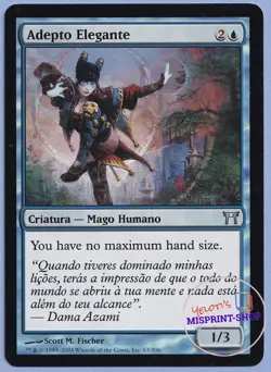 Graceful Adept Mtg MISPRINT Card in Portuguese but rules text in English - Image 1