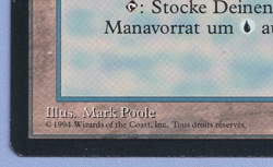 Island V1 Foreign Black Bordered MTG MISPRINT Card in German Copyright in French - Image 2