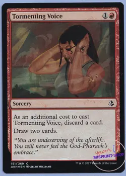 Tormenting Voice FOIL Mtg MISPRINT. The foil layer is from another card. - Image 1