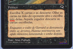 Abandon Hope Portuguese Mtg MISPRINT. Discards 3 cards instead of 'X' - Image 3