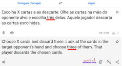Abandon Hope Portuguese Mtg MISPRINT. Discards 3 cards instead of 'X' - Image 4