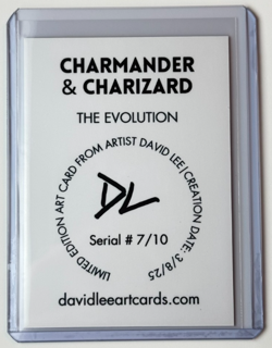 Charmander & Charizard Limited Artist Signed "The Evolution" Trading Card 7/10 - Image 2
