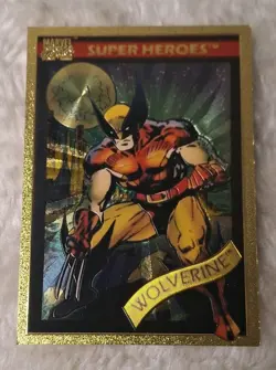 Marvel Comics Wolverine 24K Gold Card RH Super Heroes Trading Card - Image 1