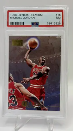 1996-97 SkyBox Premium Michael Jordan #16 PSA 7 Chicago Bulls NBA Basketball - Image 1