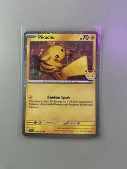 Pokemon Card Pikachu 051 /162 Stamped 2026 Pokemon Day 30 Promo Near Mint - Image 1