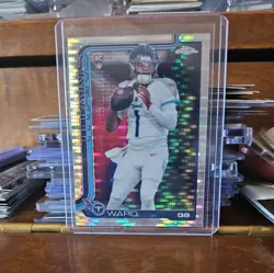 CAM WARD 2025 Topps Chrome 🏈 SILVER PULSAR REFRACTOR Rookie Card #314 Titans - Image 1