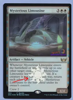 Mysterious Limousine Promo Mtg MISPRINT. Plains symbol in foil layer - Image 1